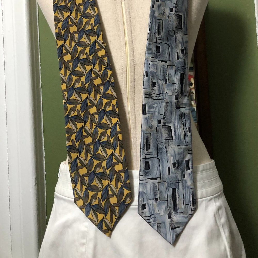 cocktail colors two silk ties grey yellow